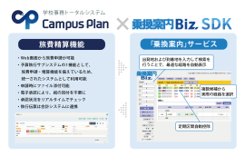 『Campus Plan』「旅費精算機能」×ジョルダン「乗換案内Biz」連携 『Campus Plan』「旅費精算機能」×ジョルダン「乗換案内Biz」連携