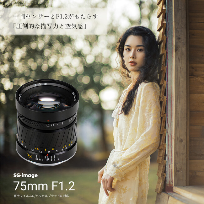 中判センサーの描写を、F1.2の大口径で。SG-image初の中判対応レンズ「SG-image 75mm F1.2」新発売