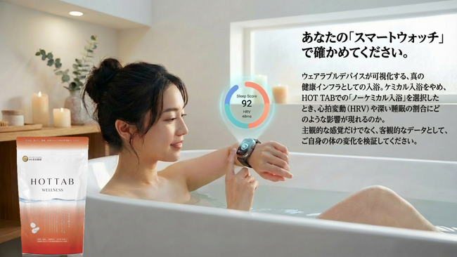 【神奈川県ME-BYO BRAND認定｜エビデンスに基づいた入浴剤『ホットタブ』】「未病対策」の生活必需品へ。『石鹸・シャンプー習慣』に頼らないノンケミカル入浴で、病気にならない体づくりを支える