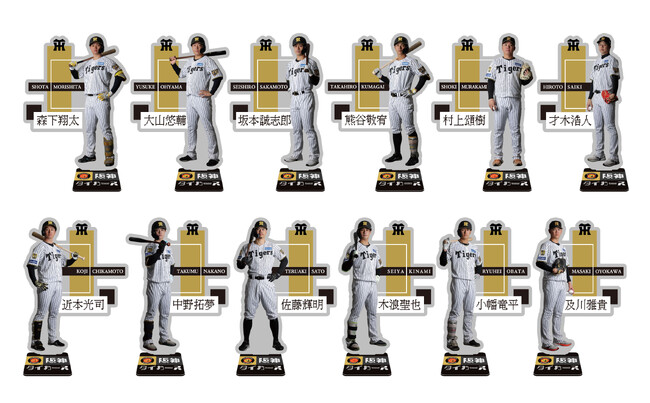 #阪神タイガース 飛び出すアクスタ、2月1日発売開始 #森下翔太 #大山悠輔 #坂本誠志郎 #熊谷敬宥 #村上頌樹 #才木浩人 #近本光司 #中野拓夢 #佐藤輝明 #木浪聖也 #小幡竜平 #及川雅貴