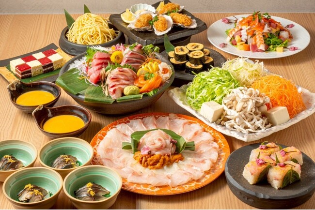 【4月限定】桜鯛×ウニを使用した春の“ウニしゃぶ”が登場。旬を楽しむ全9品の限定コース｜すし酒場 にほんいち 本町店