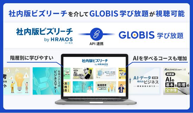 GLOBIS 学び放題が「社内版ビズリーチ」と連携！4,600超の動画やAIコースにより社員の学びを促進し、学習履歴を活用した最適な人材配置の実現へ