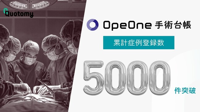外科系チーム医療DX「OpeOne手術台帳」、累計症例登録数5,000件突破