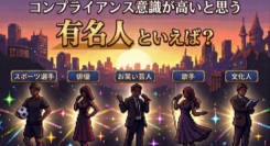 HTC、「コンプライアンス意識が高いと思う有名人」調査を実施、結果を後日公開へ