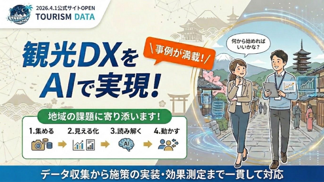 観光データ集めただけで終わっていませんか？観光×AI×データ分析の事例紹介サイトを開設：株式会社オープントーン