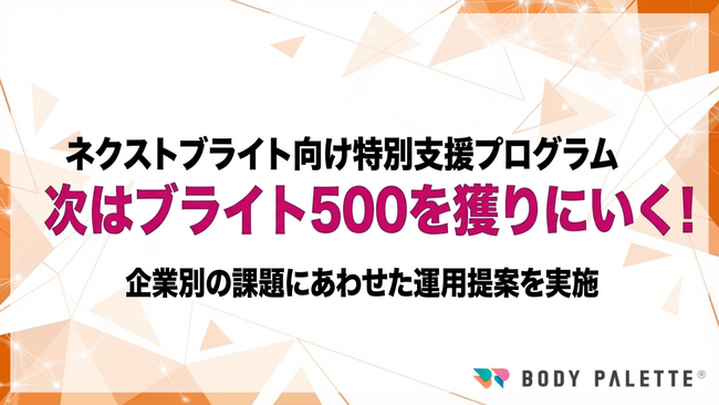 【ネクストブライト応援企画】次はブライト500を取りにいく。ネクストブライト企業向けギャップ診断・提案プログラムの提供開始