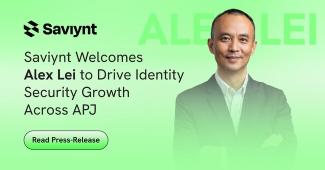 Saviynt、アジア太平洋および日本におけるアイデンティティセキュリティの成長を牽引するため、Alex Lei（アレックス・レイ）を任命