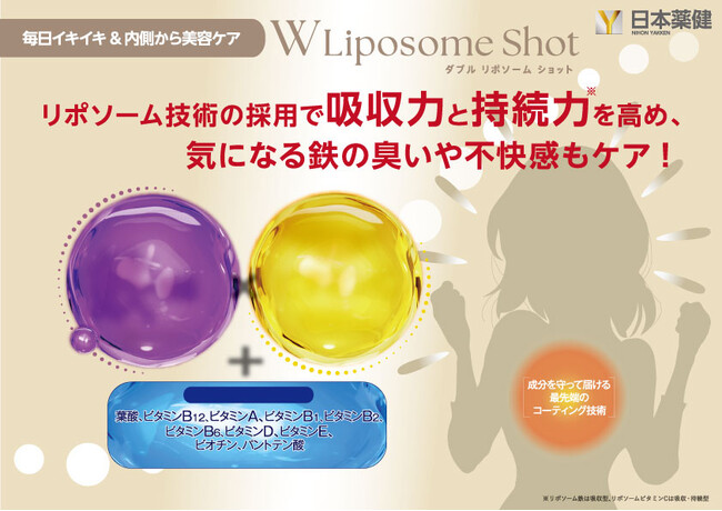 「鉄サプリは、ガマンして飲むもの」という常識を変える。女性の鉄不足にリポソームの力を。次世代ハイブリッドサプリ『Wリポソームショット』が新発売！