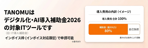 卸向け受発注システムのタノム、「デジタル化・AI導入補助金2026」IT導入支援事業者として登録。インボイス枠での申請が可能に！