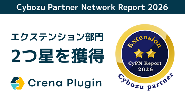 Crena Pluginが「CyPN Report 2026」エクステンション部門で二つ星を獲得
