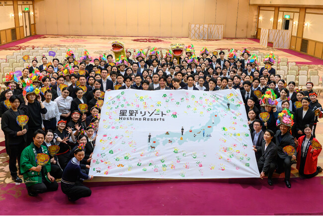 【星野リゾート】オリジナルねぶたショーや沖縄伝統の泡盛に触れる体験など地域文化で門出を祝う。星野リゾート、全国5拠点で地域文化を体感する2026年「体験型入社式」を開催