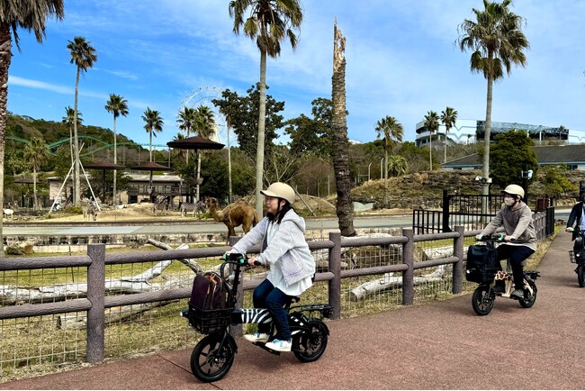【WANDERIDE(R)導入事例】電動バイクで動物たちのすぐ横を駆け抜ける！アドベンチャーワールドの新ツアー「サファリ Eバイククルーズ」