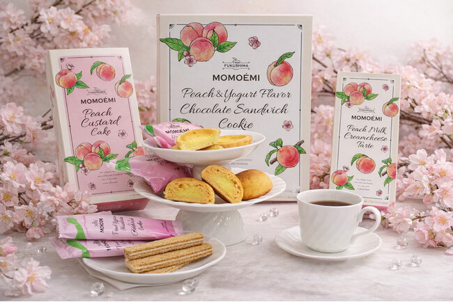 「見て」「食べて」2度ときめく！心はずむ福島の桃スイーツ【MOMOEMI】（ももえみ）シリーズ 4月6日（月）新発売