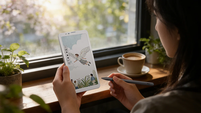 タイトル：通信・読書・生産性を両立：Bigme 53FPS手書きカラーE-Inkスマートフォン、予約開始