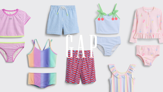 Gap、キッズ＆ベビー向けのSUMMER26最旬スイムコレクションを展開