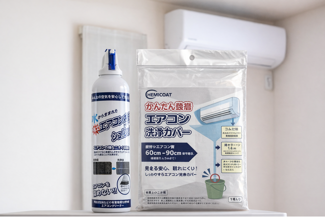 洗浄液の跳ね返りを防止し、室内を汚さずに作業できるセルフクリーニングをカバー誕生