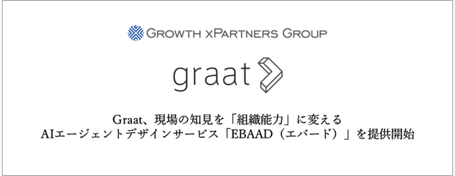 Graat、現場の知見を「組織能力」に変えるAIエージェントデザインサービス「EBAAD（エバード）」を提供開始