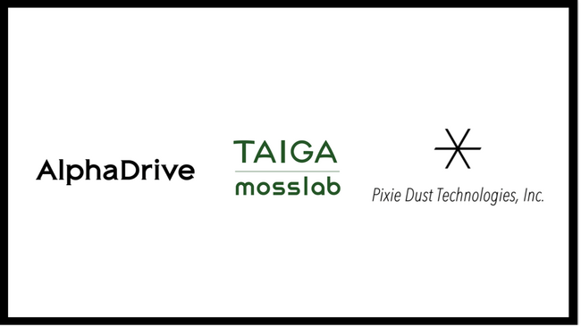 AlphaDrive、ピクシーダストテクノロジーズとTaiga Globalの3社で「低メンテナンス天然緑化×人の会話音の吸音」を同時に実現する共同製品開発を開始