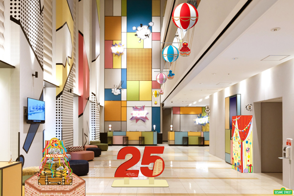 【ホテル近鉄ユニバーサル・シティ】開業25周年 「Colorful Pop Journey ～25 Years of Smiles～」 館内デコレーションを展開