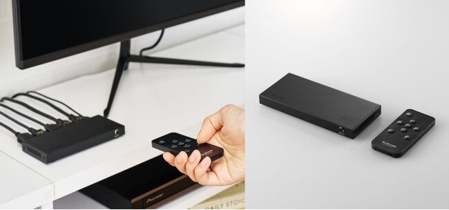 複数の再生機器の切り替えがリモコンでスムーズに。ディスプレイ1台で映画やゲームを楽しめるHDMI切替器を新発売