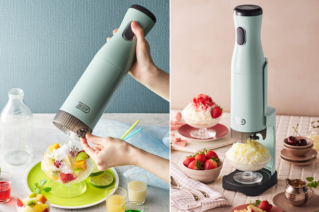 好評のToffy 電動かき氷器シリーズ初の充電式！コードレスハンディタイプが新登場 「Toffy コードレスふわふわかき氷器」発売