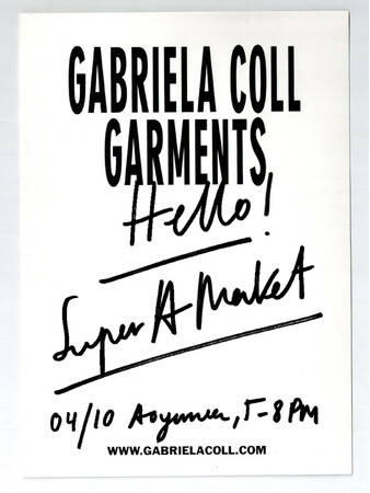 スーパー エー マーケット 青山にて〈GABRIELA COLL GARMENTS〉デザイナー来店イベントを開催