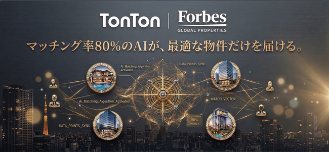 【不動産ソーシングの新基準】マッチング率80％を誇る「TonTon Forbes Global Properties」が、AIによる物件選別支援を本格始動
