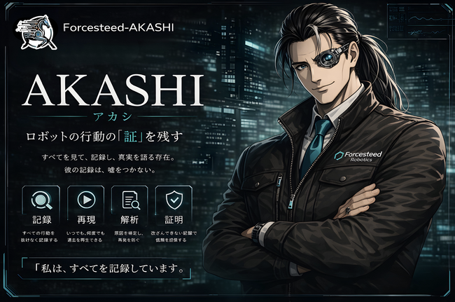 Forcesteed Robotics、AIロボットの行動を記録・再現する長期記憶ドライブレコーダ「Forcesteed-AKASHI」を開発