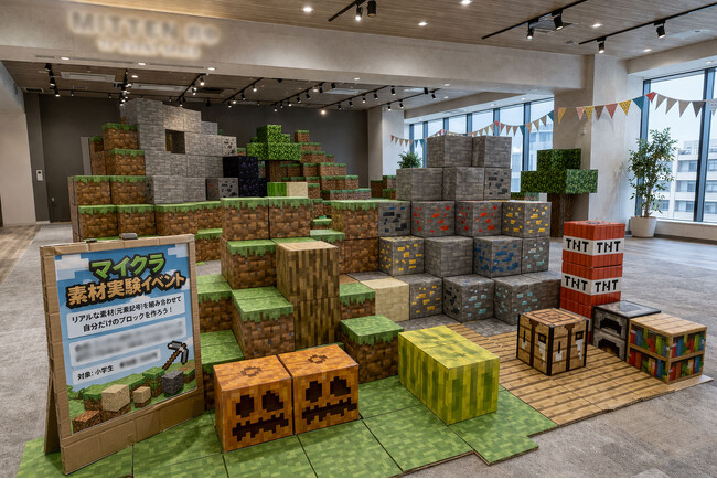 【GWお出かけ情報】マイクラの世界が現実に！？ミッテン府中で「元素実験＆オリジナルブロック制作」イベントを5/2より開催