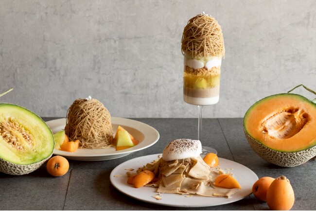 【和栗専門 紗織】初夏限定、メロンと枇杷を使用した新作スイーツが登場