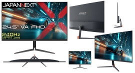 JAPANNEXTが24.5インチ VAパネル搭載 240Hz/1msに対応したフルHDゲーミングモニターをECサイト限定 17,980円で4月9日(木)に発売 JAPANNEXTが24.5インチ VAパネル搭載 240Hz/1msに対応したフルHDゲーミングモニターをECサイト限定 17,980円で4月9日(木)に発売