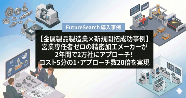 【金属製品製造業×新規開拓成功事例】テレアポ失敗から逆転！フォーム営業×架電の併用でアプローチ数20倍、コスト5分の1を達成した精密金属加工メーカーの秘策を公開