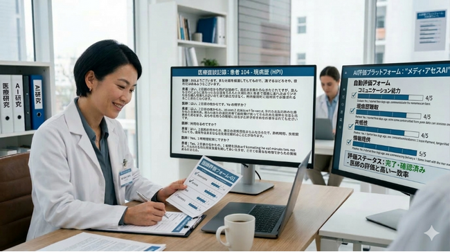 生成AIが医療面接評価を支援：AI採点は教員評価と高い一致