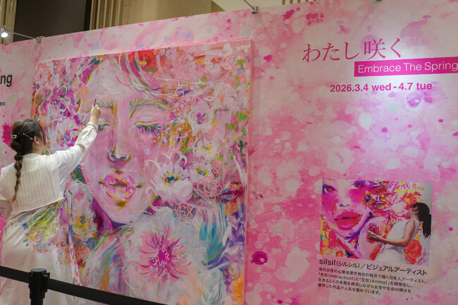 「話題のアーティスト silsilによるライブペインティング 第2弾」を4月15日(水)に開催！〈大丸京都店〉