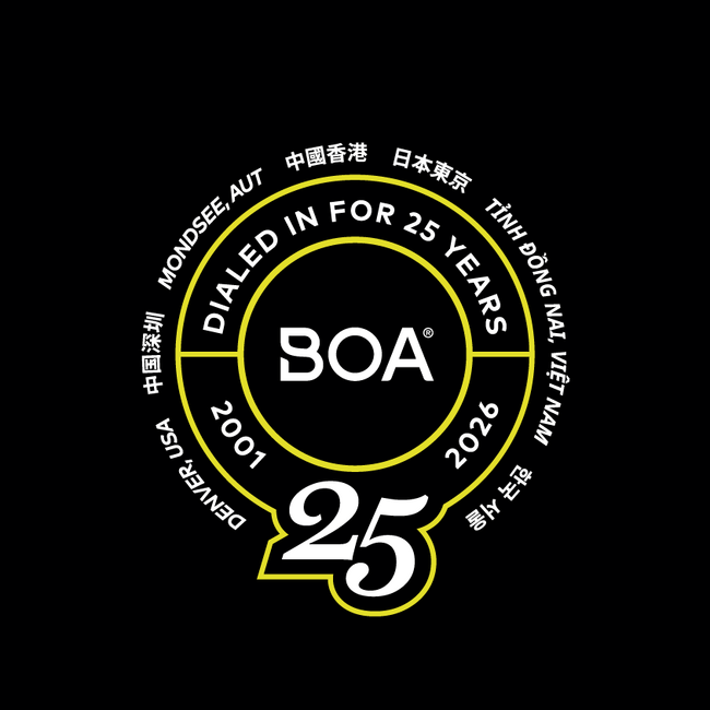 BOA(R) TECHNOLOGY社 精密フィットの革新25周年を記念
