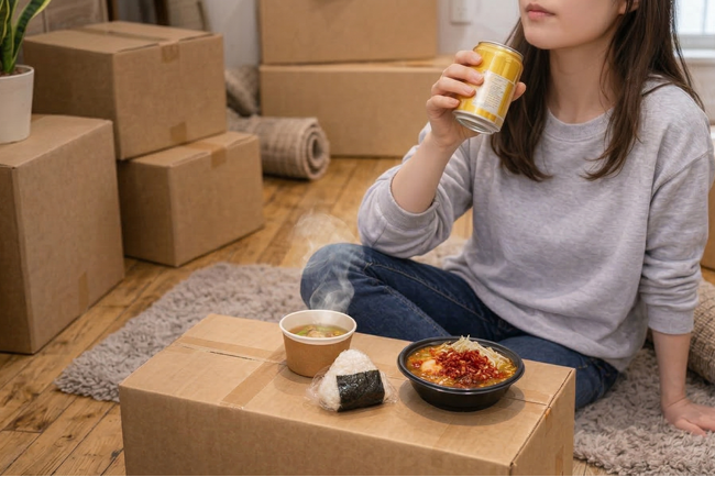 約6割が経験！引っ越し直後の「段ボール飯」