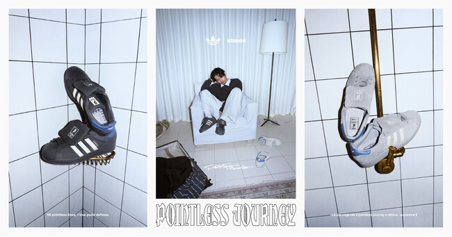 常田大希が主宰するPOINTLESS JOURNEYとadidas Originals × atmos によるトリプルコラボレーション