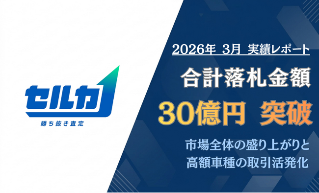 【月間レポート】勝ち抜き査定「セルカ」2026年3月の成約実績