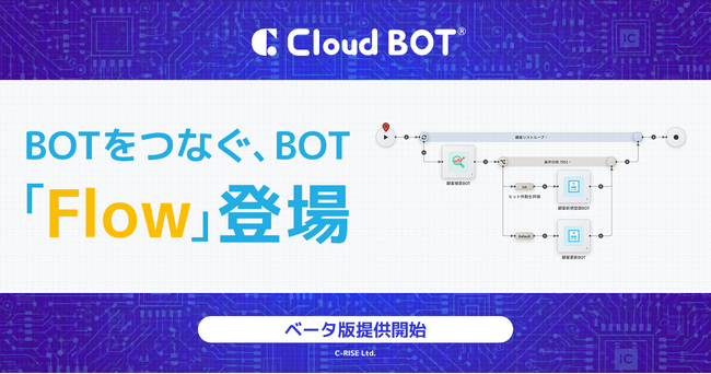 クラウド型RPA『クラウドBOT(R)』、複数のBOTを連結しワークフローを構築できる新機能『Flow』のベータ版を提供開始