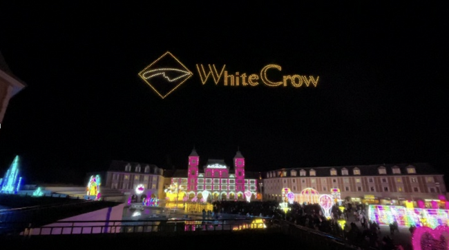株式会社White Crowと九電ドローンサービス株式会社が連携してドローンショーを提供します