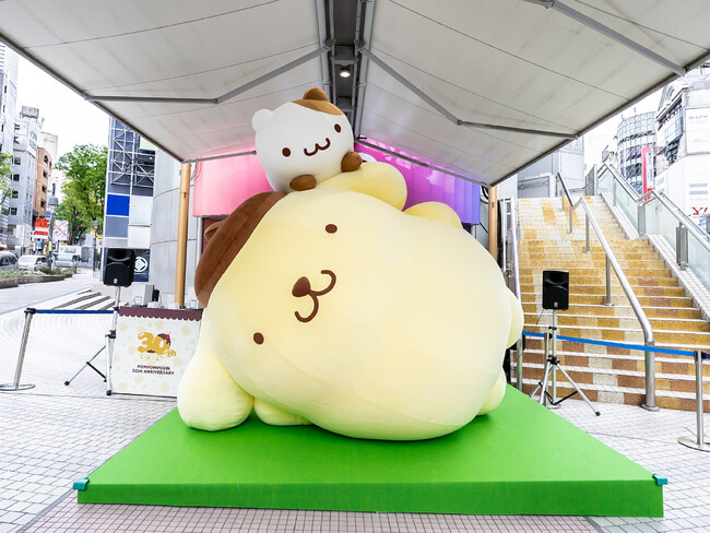 渋谷3カ所に出現！30周年を迎えたポムポムプリンの巨大立体オブジェ　「ポムポムプリン 渋谷でしらんぷりん♪」をお披露目