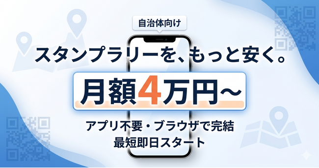 初期費用無料・月額4万円のデジタルスタンプラリー「らくらくラリー」を提供開始