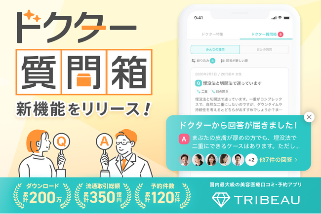 【トリビュー】新機能「ドクター質問箱」をリリース