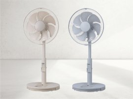 ガードに触れると運転を自動停止する「タッチストップ DCリビング扇風機」