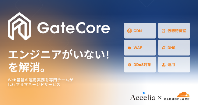 アクセリア、Cloudflareを基盤としたマネージドセキュリティサービス「Solution GateCore」を提供開始