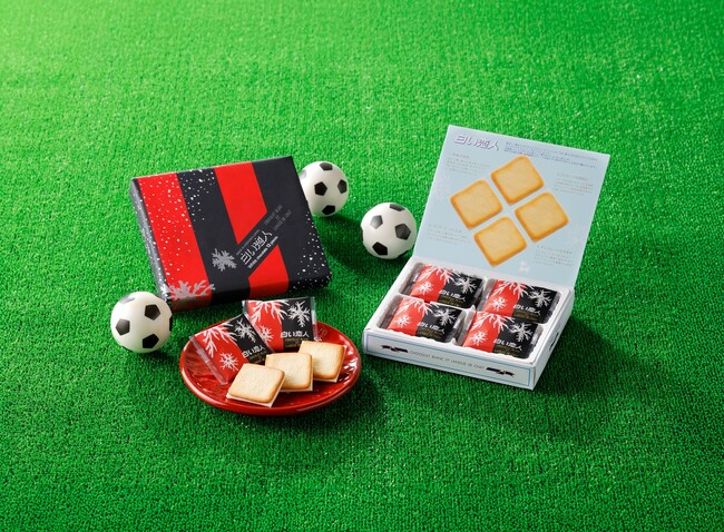 北海道コンサドーレ札幌クラブ創設30周年：【赤黒の恋人】白い恋人（ホワイト）12枚入 コンサドーレパッケージ復刻販売のお知らせ
