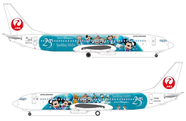 東京ディズニーシー(R) 25周年をテーマにした特別塗装機「JAL Jubilee Express」が6月4日（木）より国内線に就航