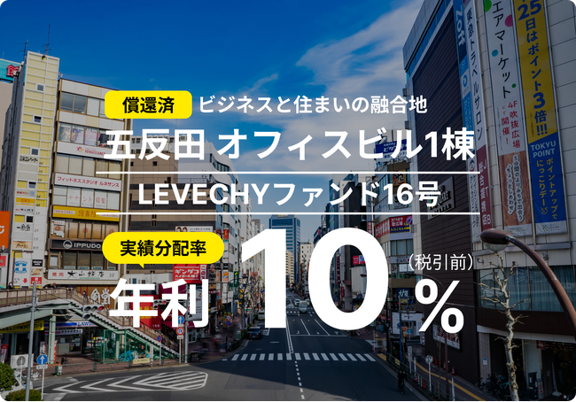 「LEVECHYファンド16号」の償還及び配当を実施｜不動産クラウドファンディング「LEVECHY（レベチー）」