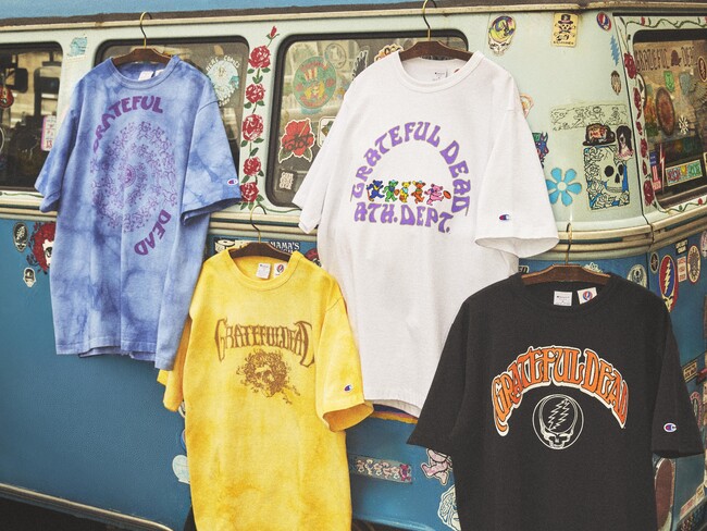 チャンピオン、伝説的ロックバンド「Grateful Dead」オフィシャルライセンスTシャツを発売