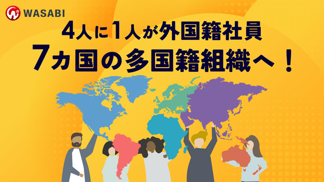 株式会社ワサビ、外国籍社員比率が約27%に拡大｜ミャンマー法人設立・ベトナム開発強化でグローバル採用を推進